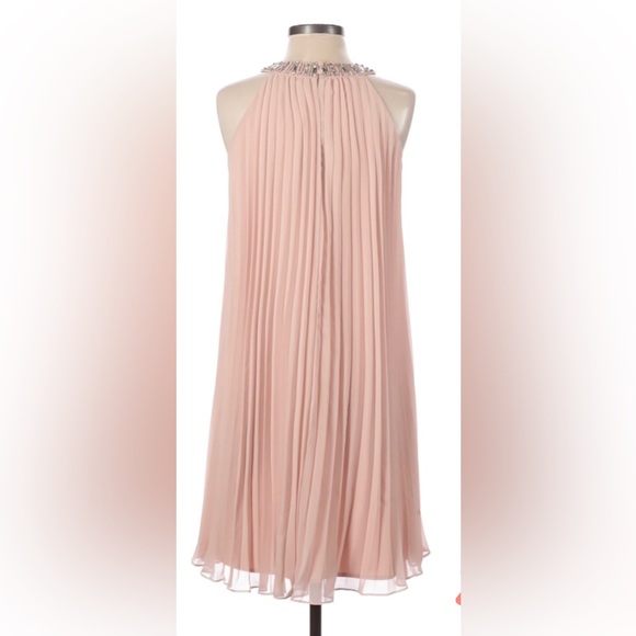 Halter Cocktail Dress - 4 - light pink - Picture 2 of 6